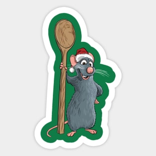 Remy from Ratatouille Christmas Sticker